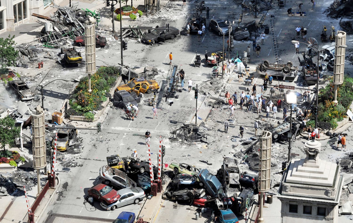 Chicago's downtown destruction in Transformers 3