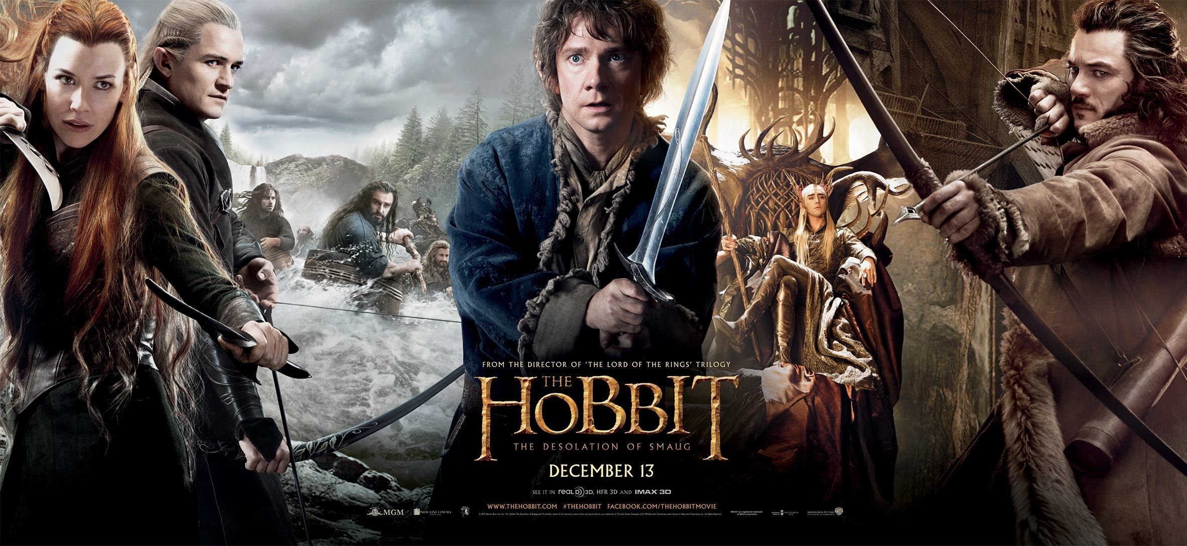 The Hobbit: The Desolation of Smaug Triptych Poster