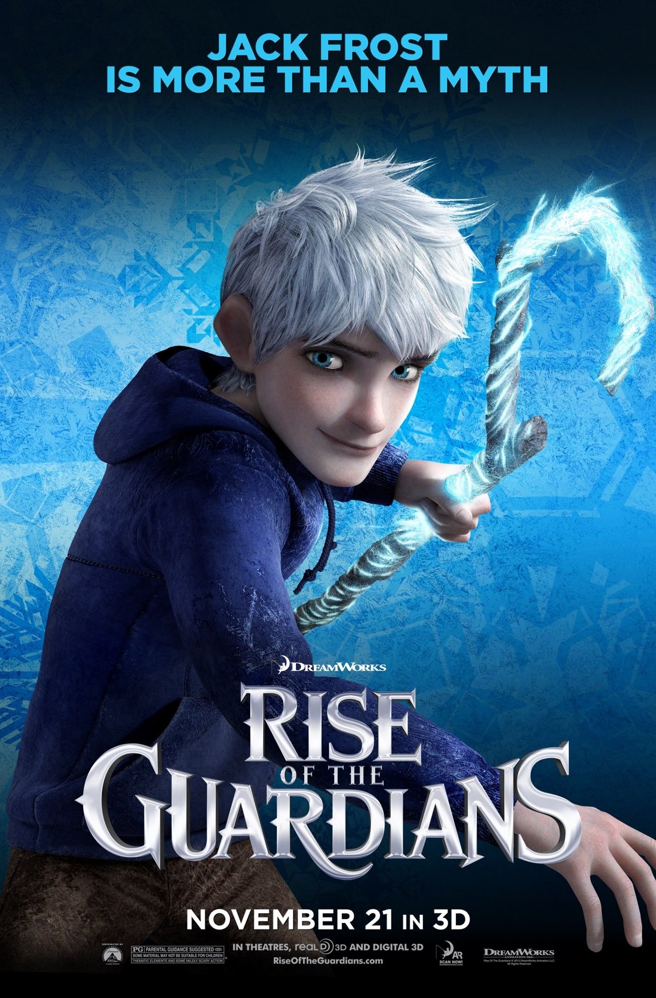 Rise of the Guardians Jack Frost Character Poster