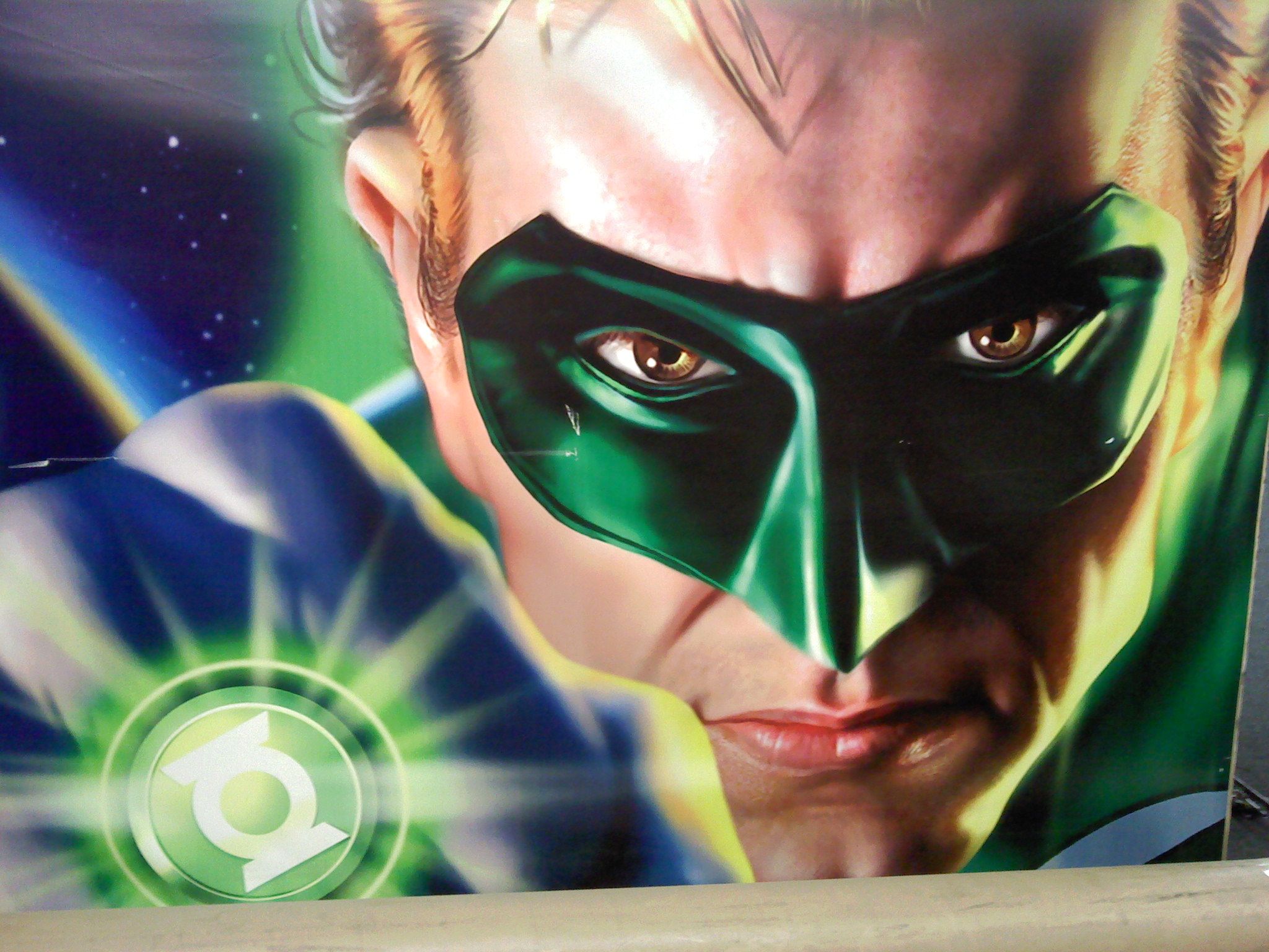 Ryan Reynolds in the first Green Lantern banner