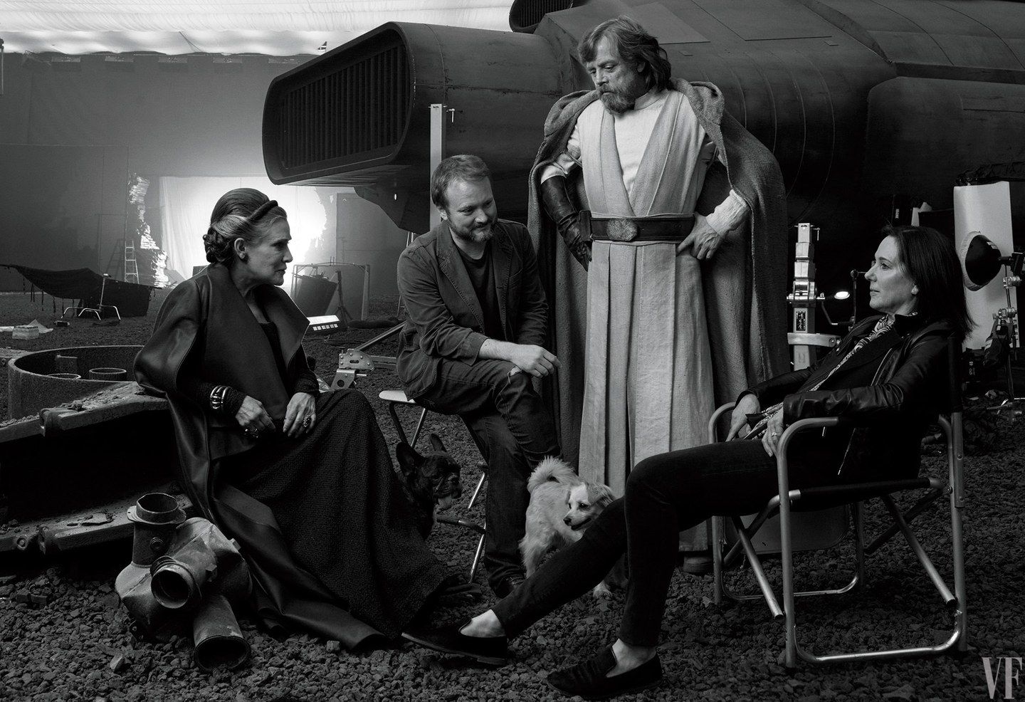 Luke Leia on Set of Star Wars The Last jedi