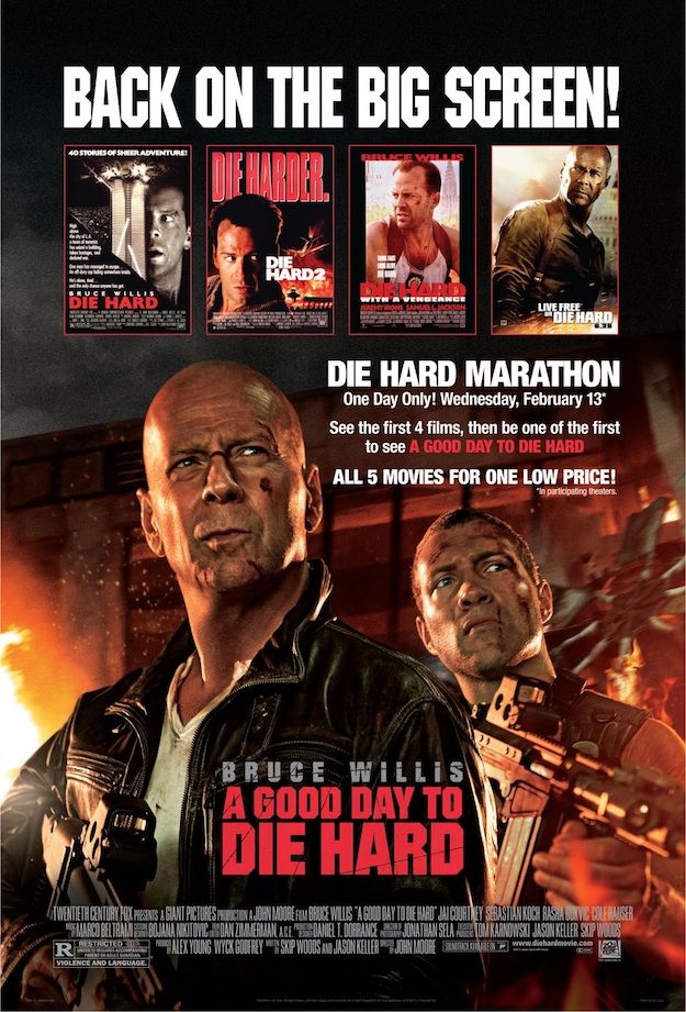 A Good Day to Die Hard Marathon Poster