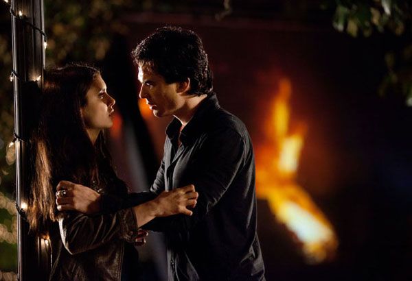 Nina Dobrev and Ian Somerhalder in the season finale of The Vampire Diaries