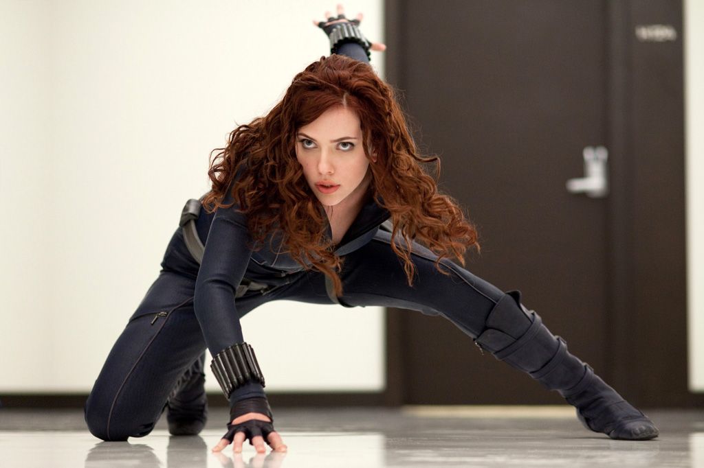 Scarlett Johansson stars as Black Widow in Iron Man 2