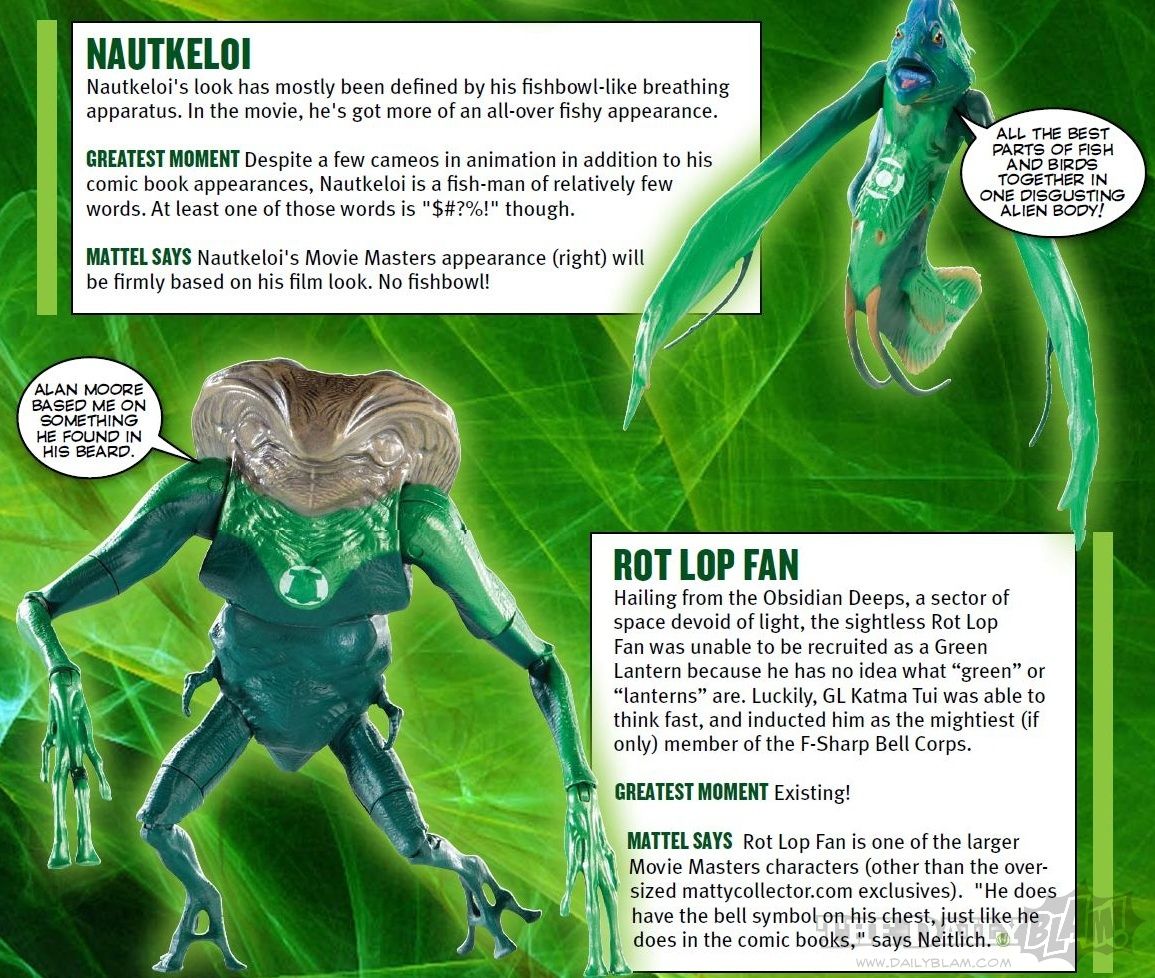 Green Lantern Nautkeloi and Rot Lop Fan Action Figures