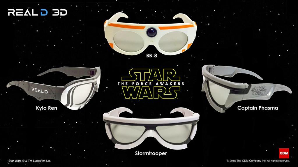 Star Wars Force Awakens 3D RealD Glasses