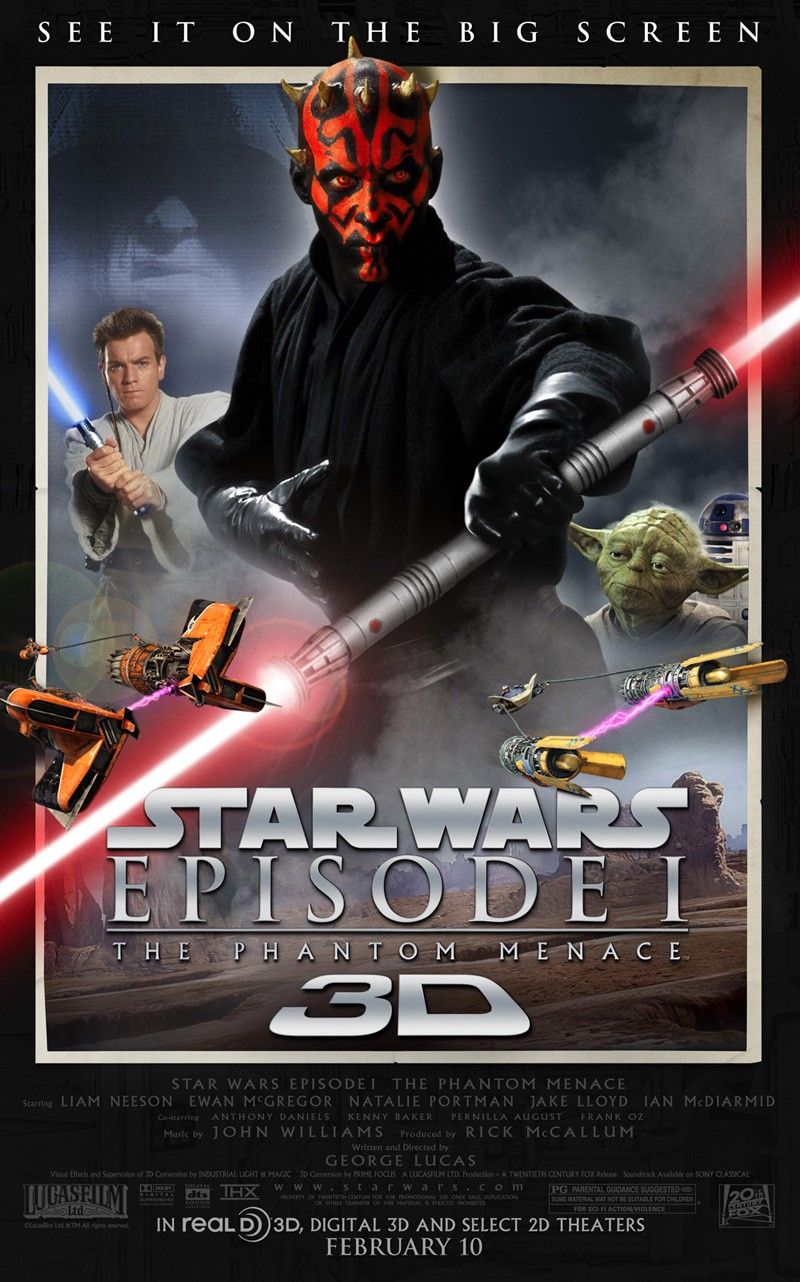 Star Wars Episode I: The Phantom Menace 3D Poster