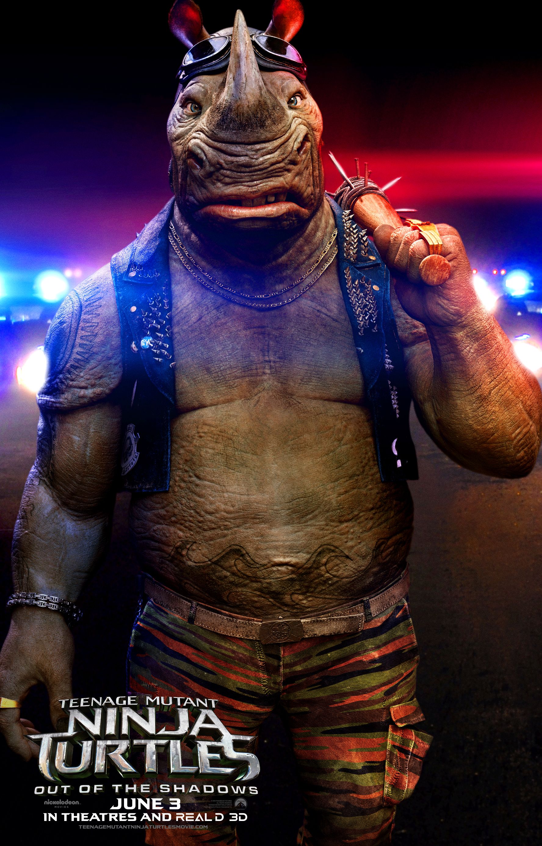 Teenage Mutant Ninja Turtles Out of the Shadows Rocksteady Poster