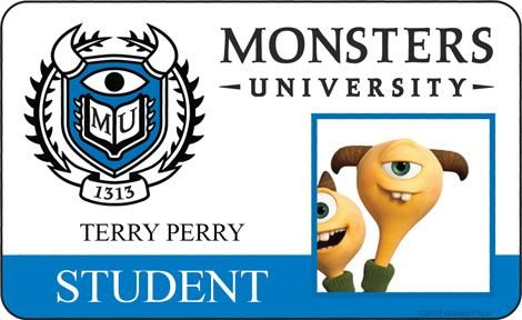 Monsters University Meet the Students ID Card 5