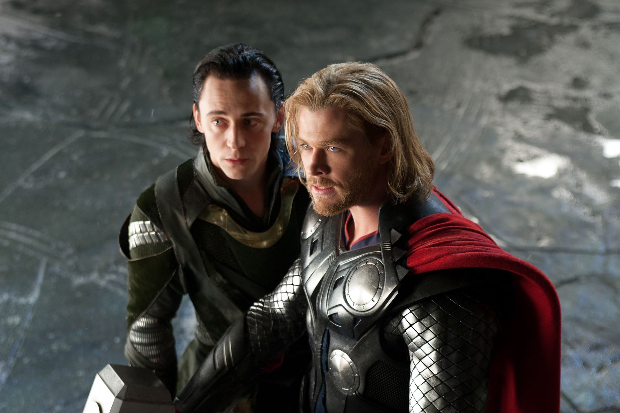 Thor's Tom Hiddleston and Chris Hemsworth