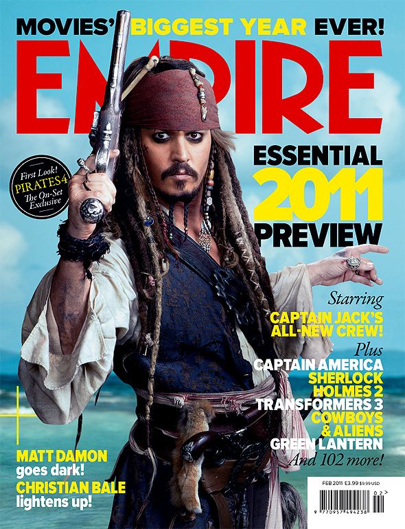 Captain Jack Sparrow on the cover of Empire Magazine