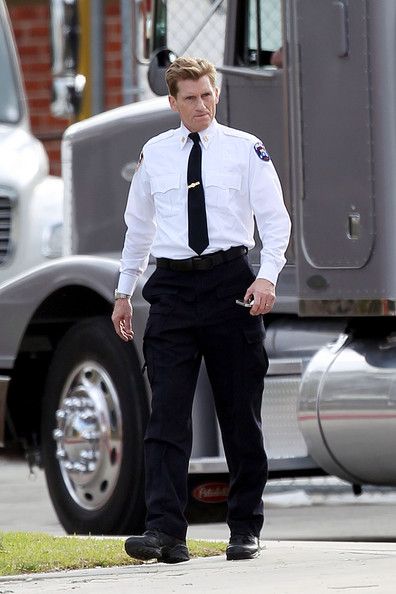 Denis Leary on the set of Spider-Man #5