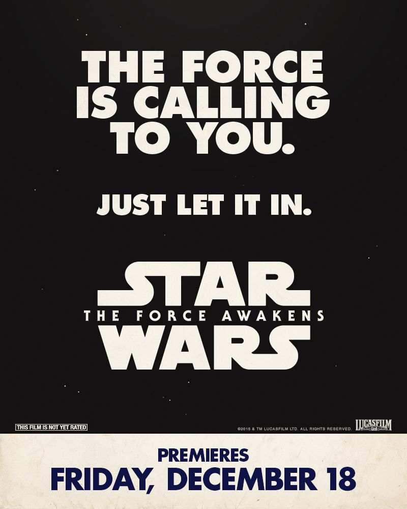 Star Wars The Force Awakens Retro Poster 1