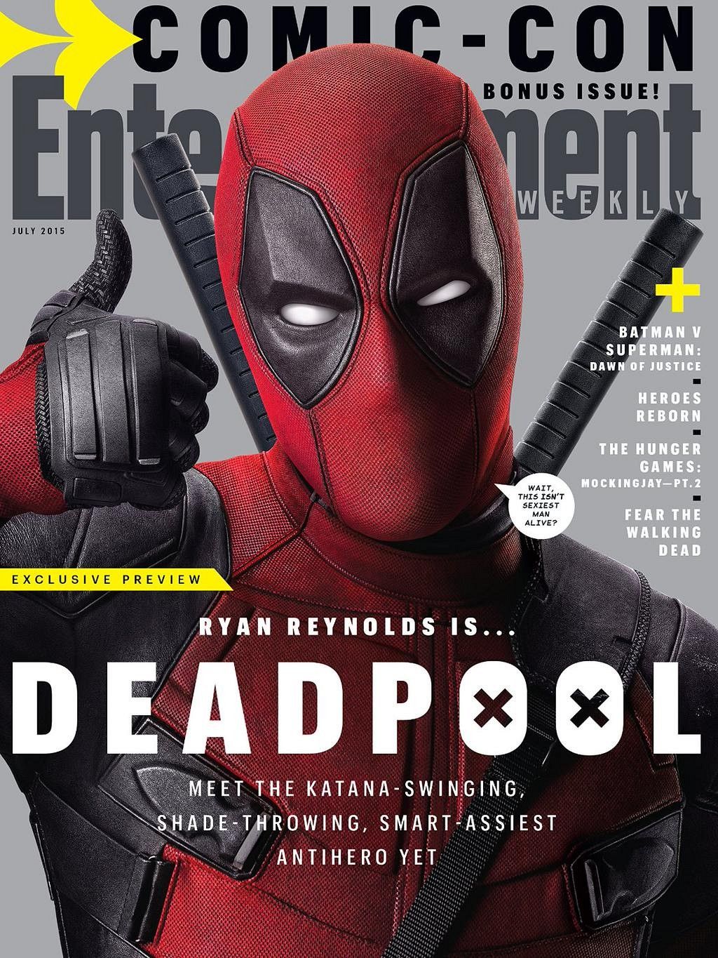 Deadpool EW Comic-Con Cover
