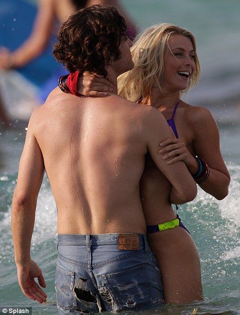 Julianne Hough on the set of Rock of Ages #2