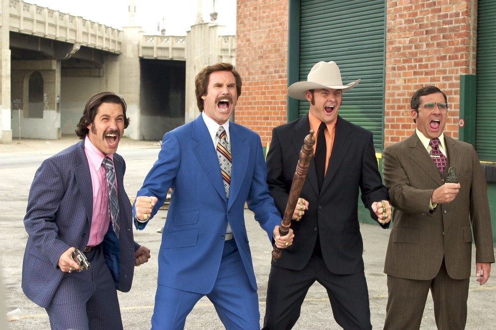 Anchorman gave its actors the most random weapons on the day they shot