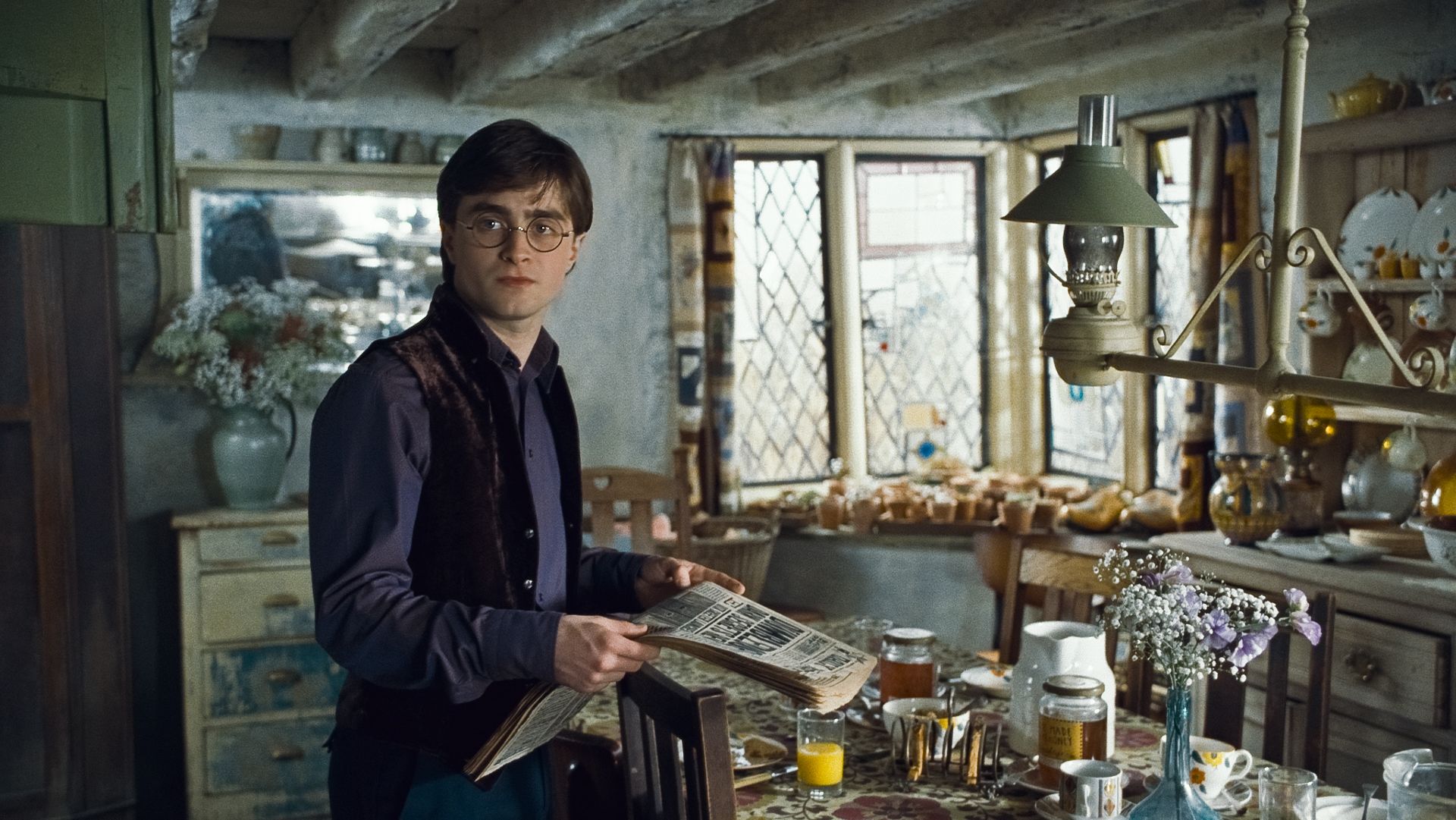 Daniel Radcliffe as Harry Potter in Harry Potter and the Deathly Hallows - Part 1