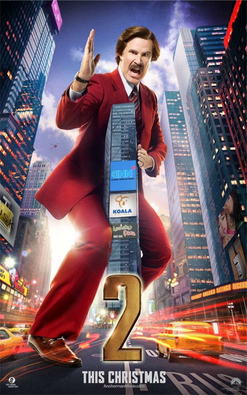 Anchorman 2 Ron Burgundy Character Poster