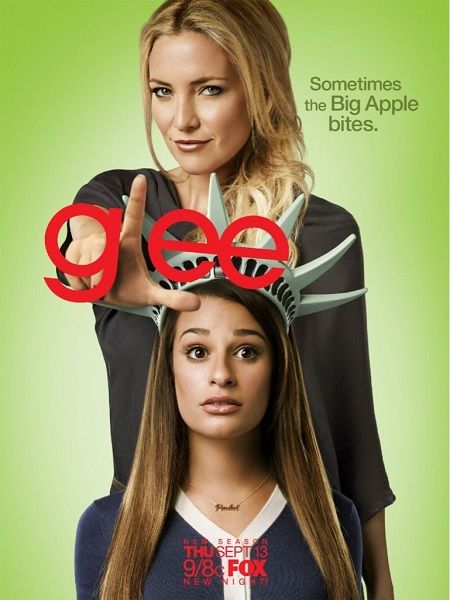 Glee Season 4 Promo Art with Lea Michele and Kate Hudson