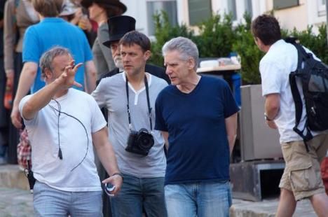 Director David Cronenberg on the set of A Dangerous Method