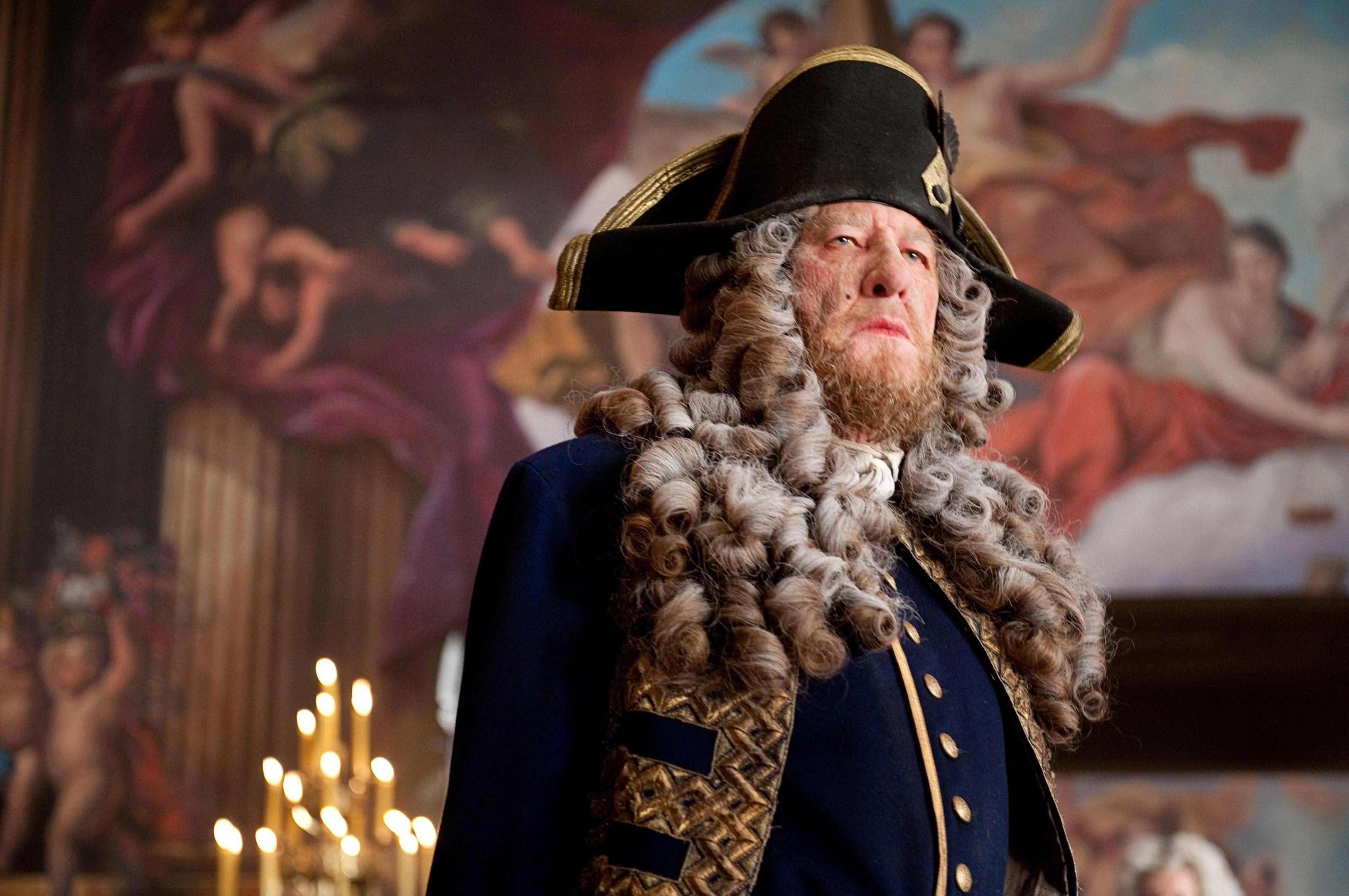 Geoffrey Rush as Barbosa in Pirates of the Caribbean: On Stranger Tides