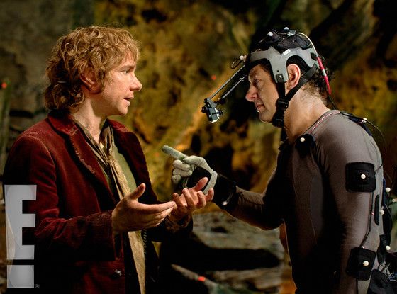 The Hobbit Martin Freeman and Andy Serkis Photo