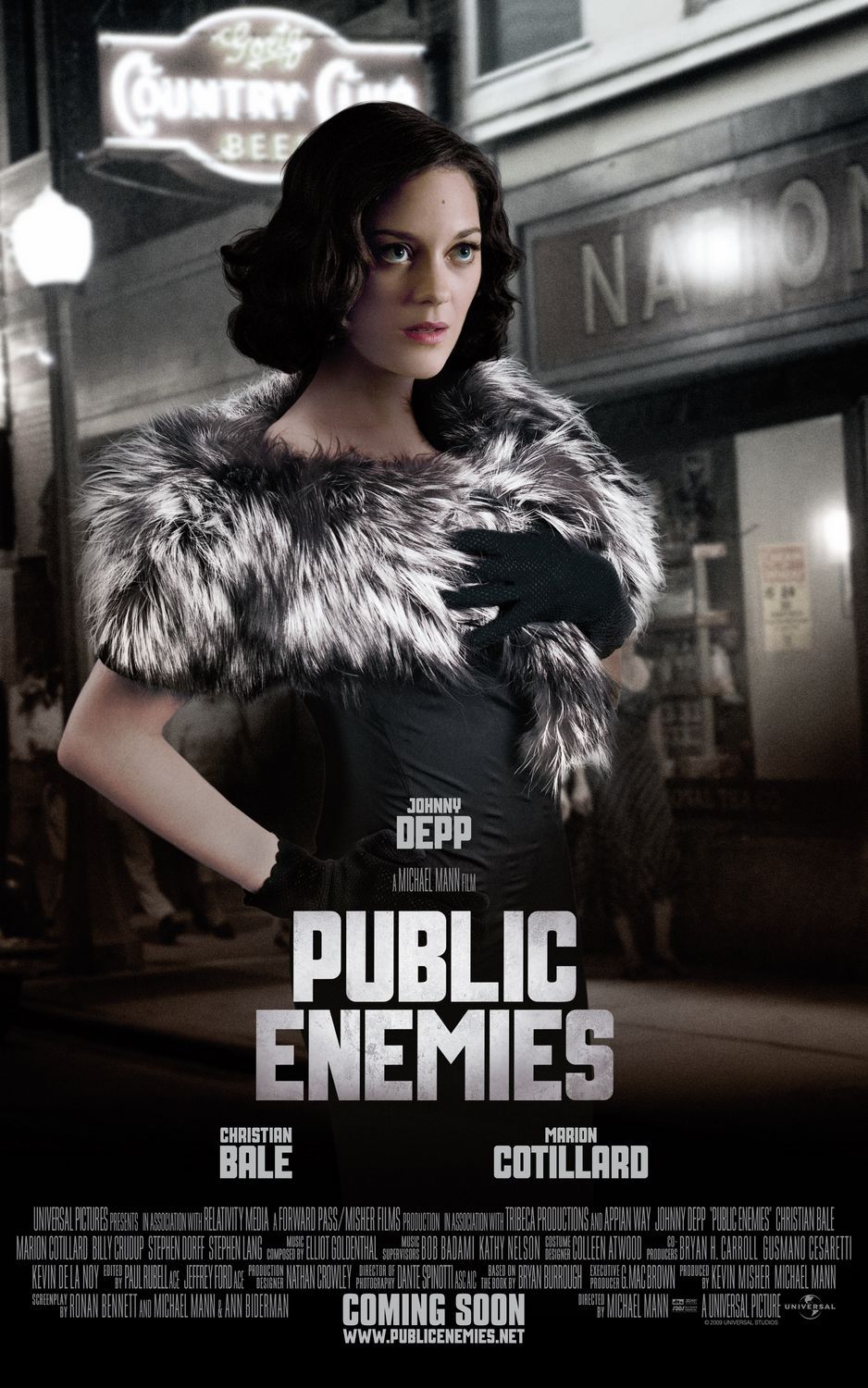 Public Enemies Marion Cotillard Poster