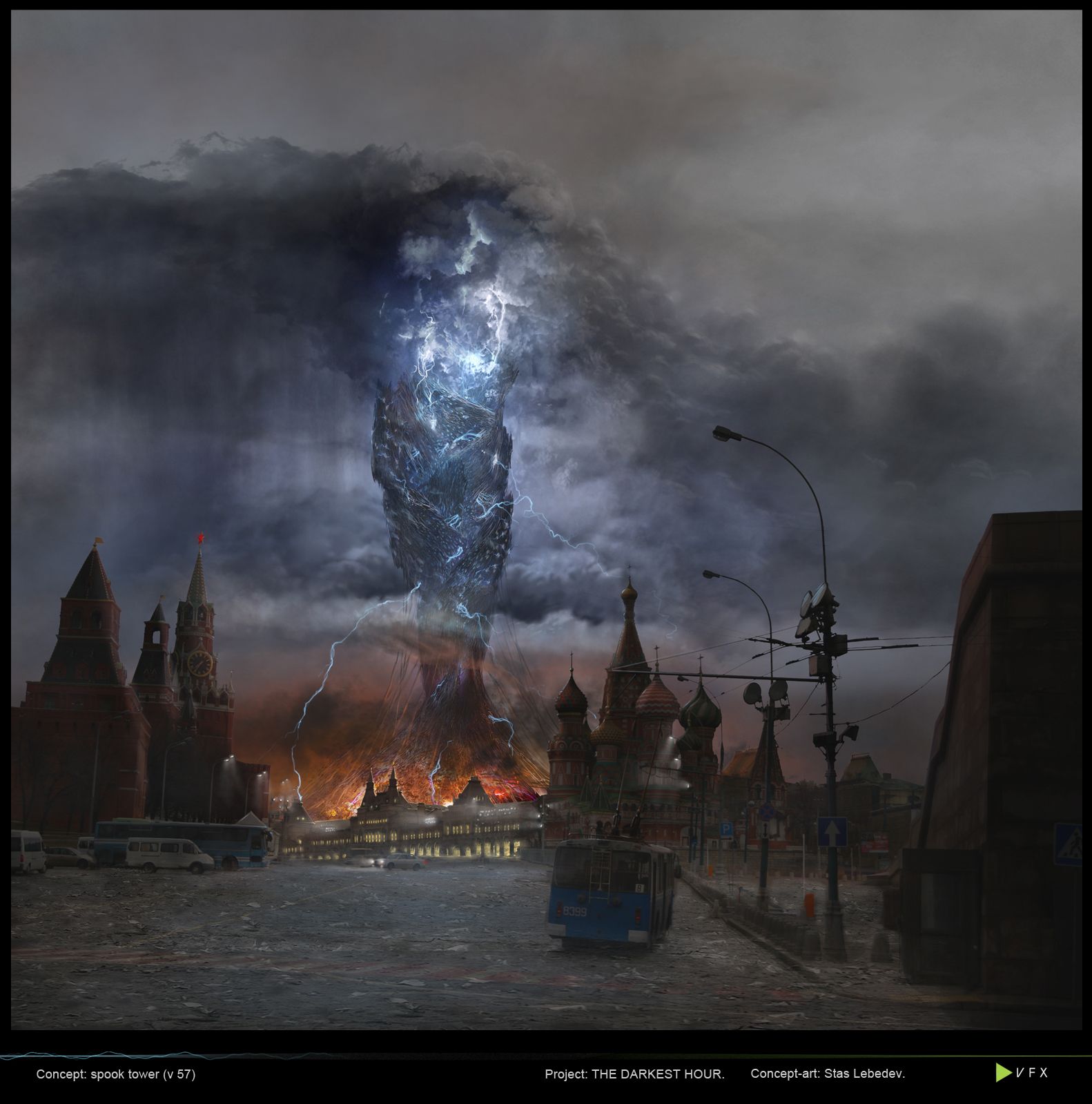 The Darkest Hour Concept Art - Alien Tower