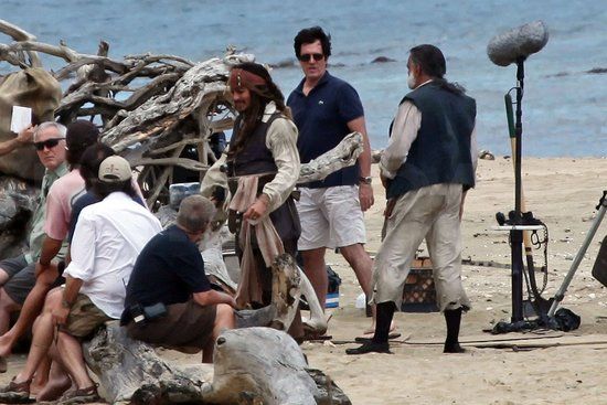Johnny Depp Back as Jack Sparrow on the set of Pirates 4