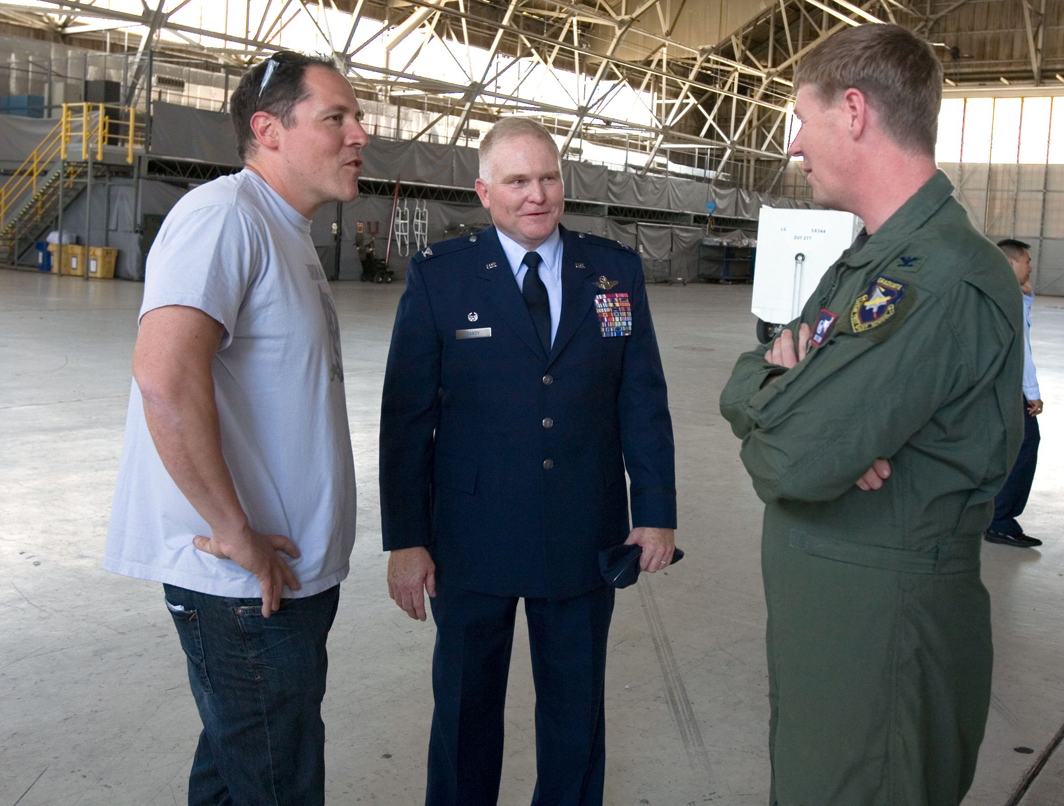 Director Jon Favreau at Edwards Air Force Base