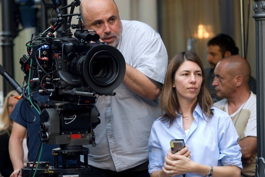 Sofia Coppola on the set of Somewhere