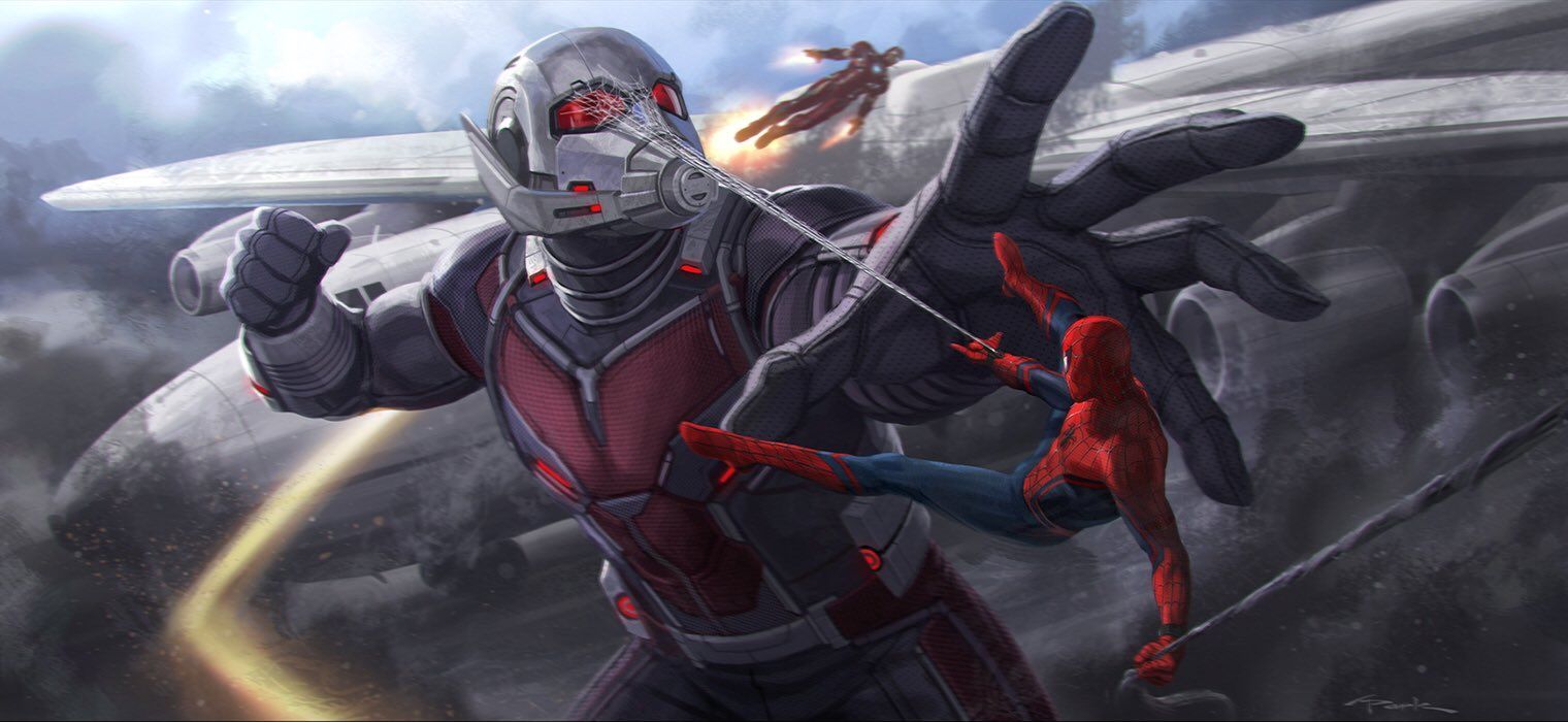 Captain America: Civil War Giant Man Spider Man Concept Art
