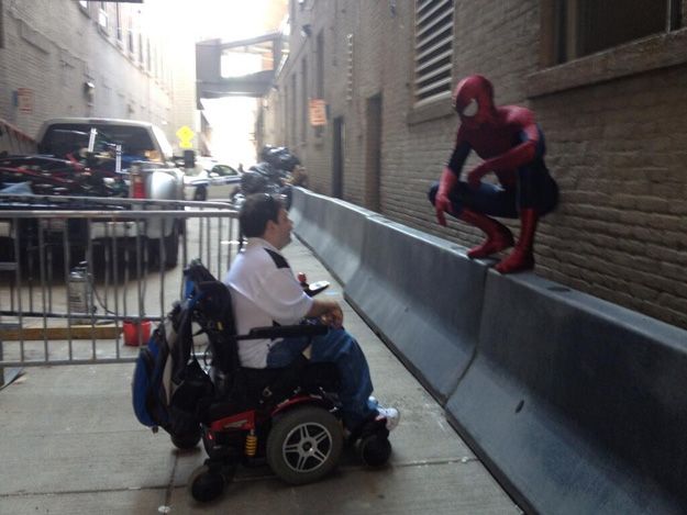 The Amazing Spider-man 2 Meets Justin On Set