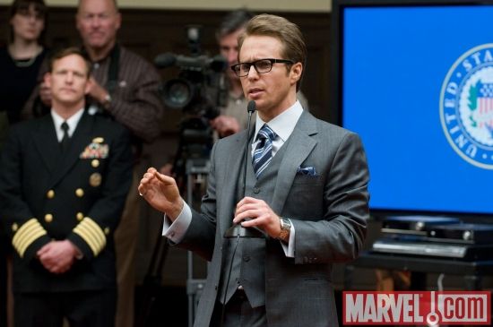 Justin Hammer, played by Sam Rockwell, in Iron Man 2