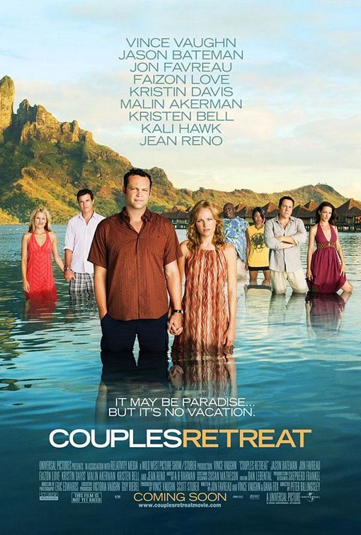 Couples Retreat Contest{3} will bring the laughs to theaters on October 9 and you know we have to celebrate the latest collaboration between Vince Vaughn and Jon Favreau. We have a brand new contest lined up and we're giving away hats, t-shirts and beach towels from the upcoming comedy. You know these prizes will go fast, so enter this contest today.