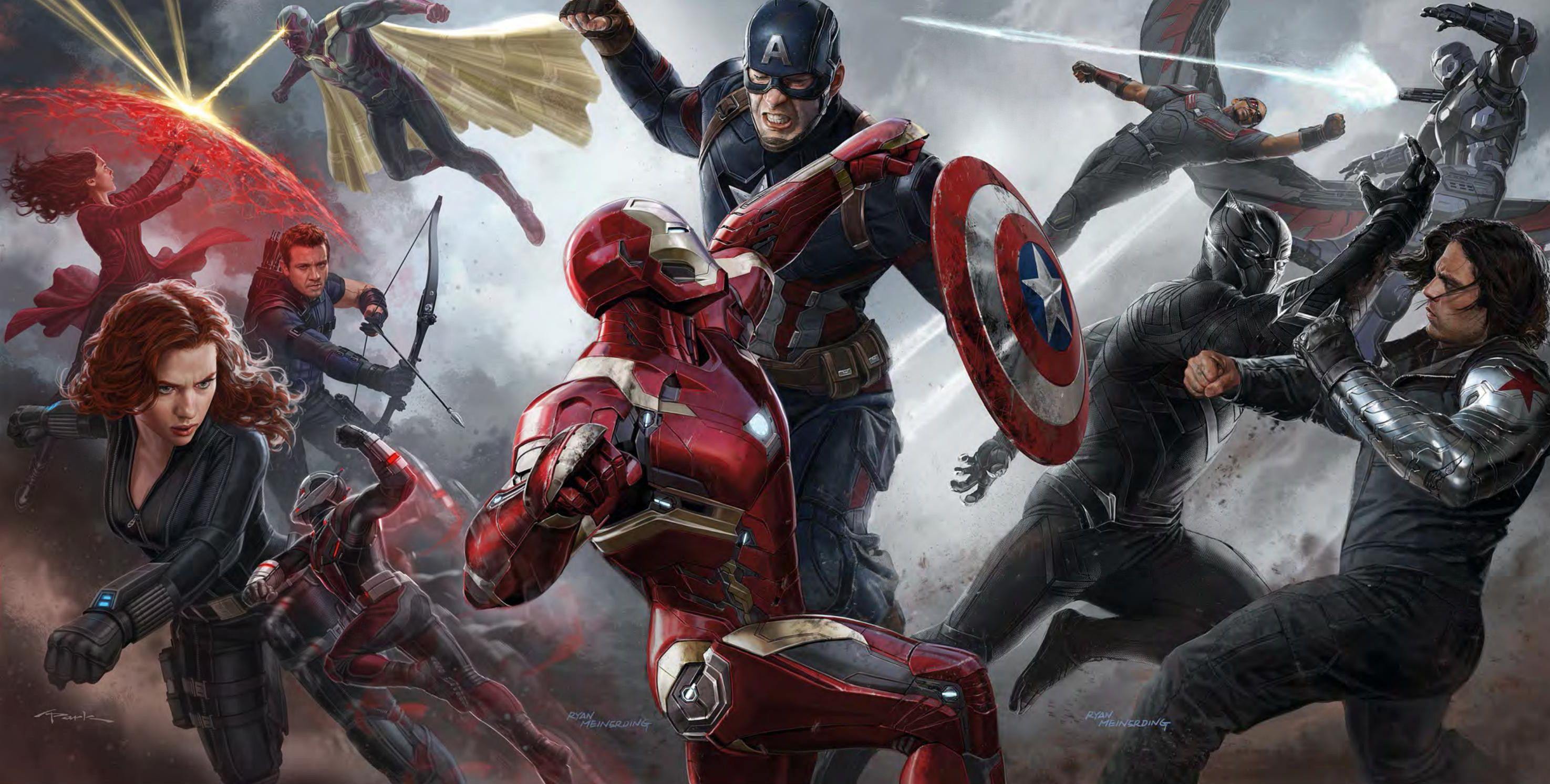 Captain America Civil War Fight Art