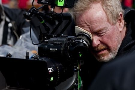 Ridley Scott on the set of Robin Hood