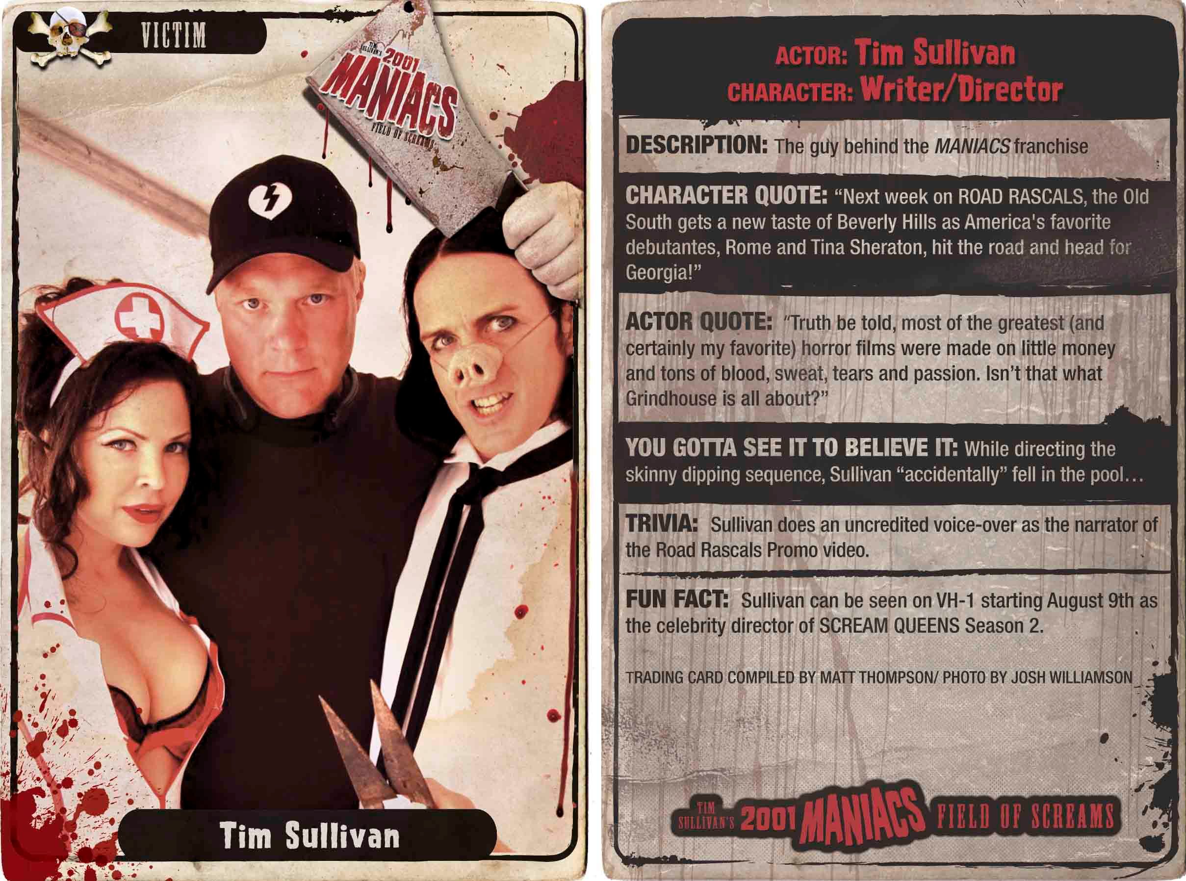 Maniacs Field Of Screams Victims Trading Cards Exclusive