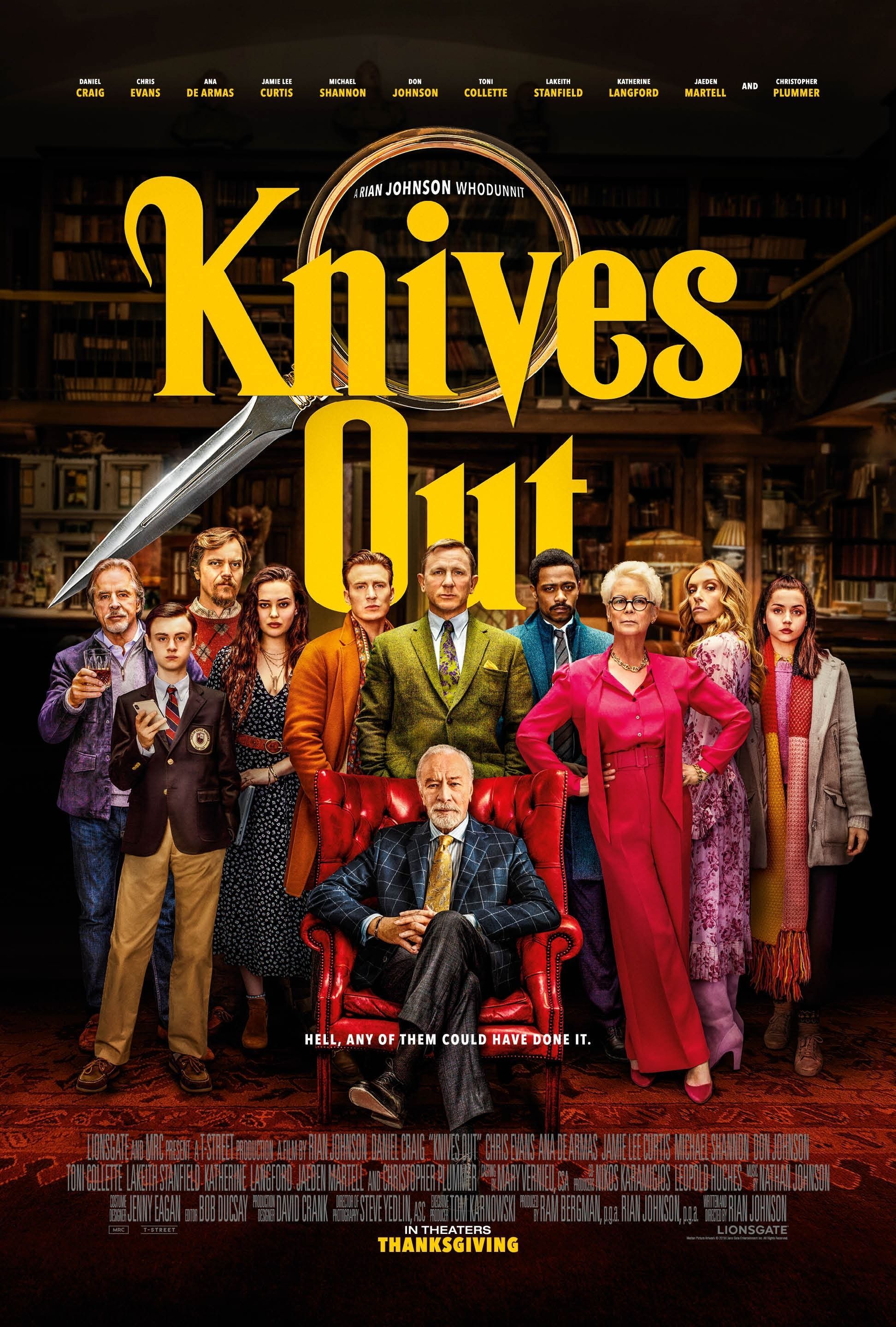 Rian Johnson's Knives Out is Available to Stream for Free on Tubi