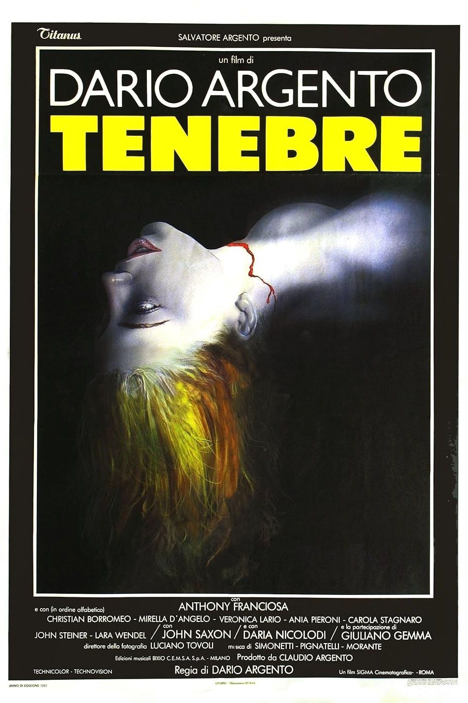 Tenebre movie poster 1981